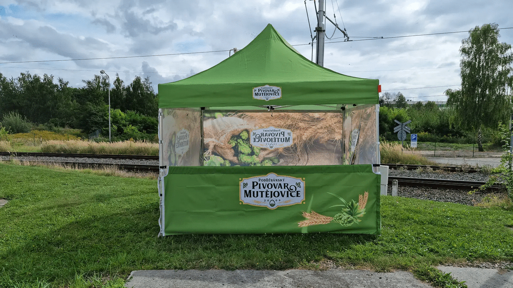 Prodejní stánek 3x3m s potiskem